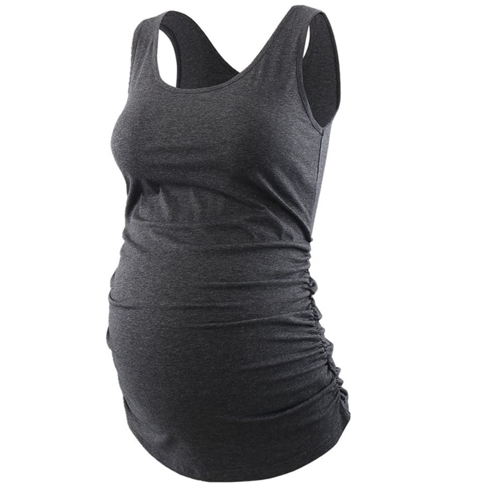 Set of 2 dark/light grey basic maternity tops